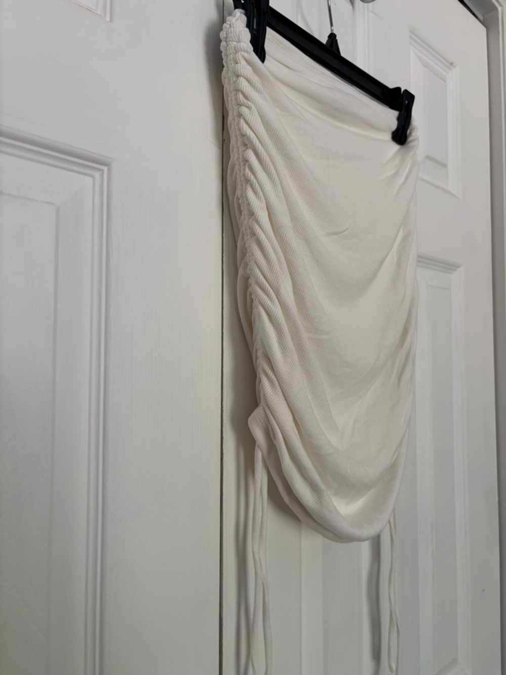 Princess Polly Off-White Ruched Drawstring Tube Top - Picture 2 of 3